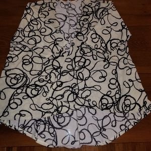 Large Black & Off White Lularoe Lindsay Kimono